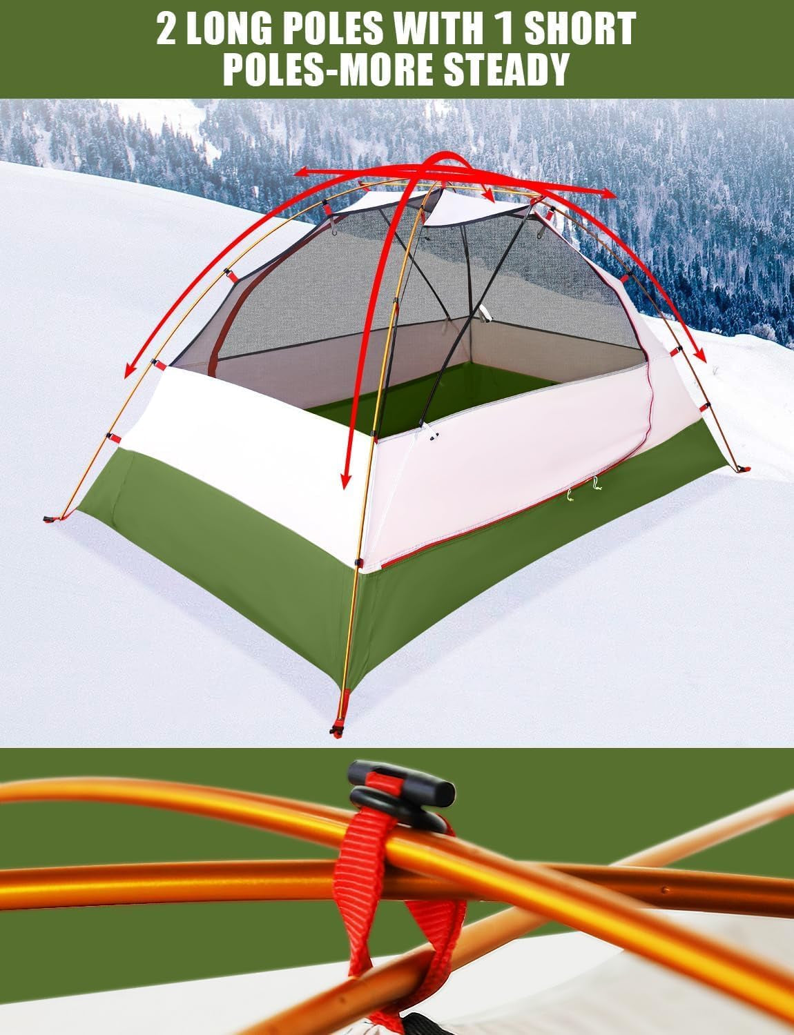 Ultralight Backpacking Tent — 2 Person