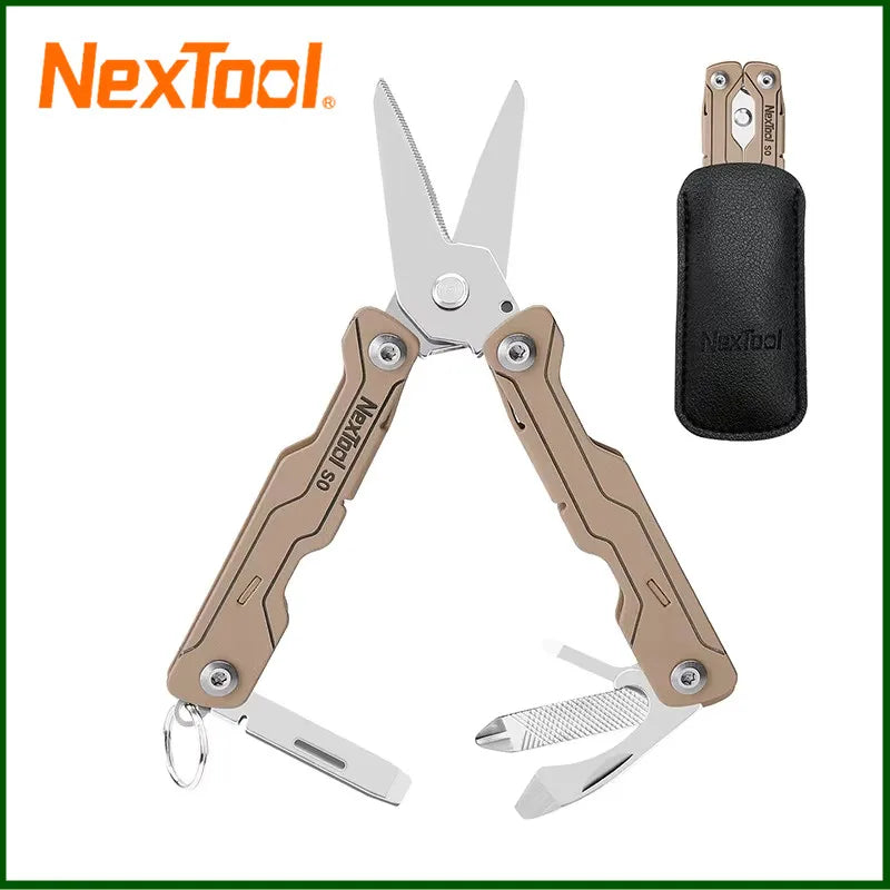8 in 1 Mini Sailor Scissors S0 Micro Keychain Multitool Screwdriver Portable Pocket Folding EDC Tool for Travel