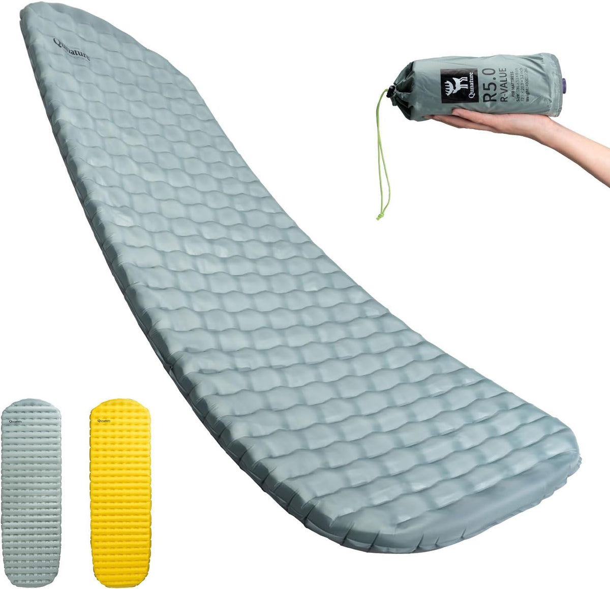 Insulated Sleeping Pad, 17Oz 5.1R-Value for Backpacking