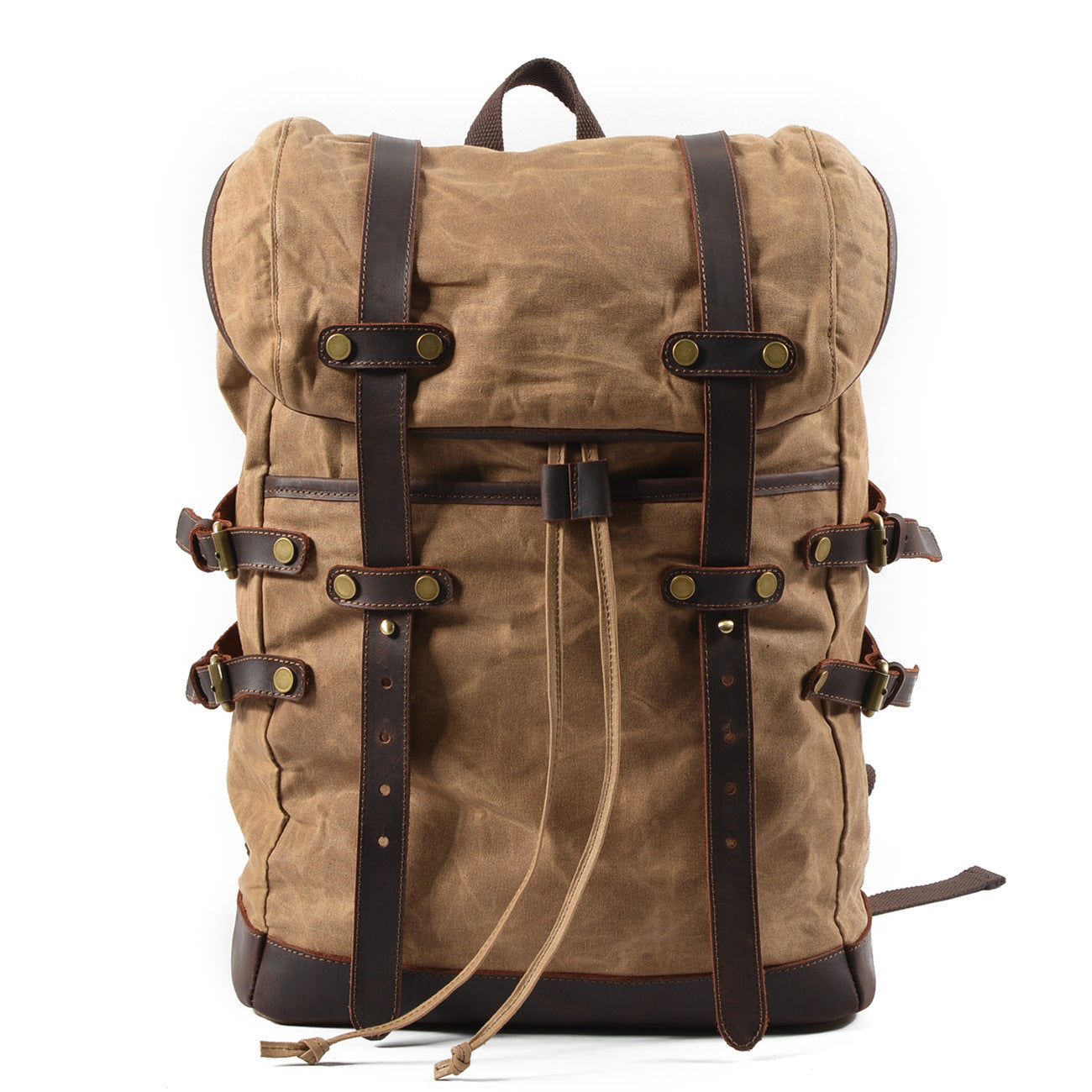 ForgeTrail waxed canvas backpack, alternate view