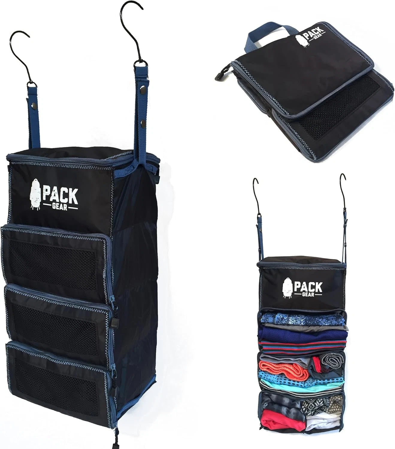Hanging carry-on travel organizer