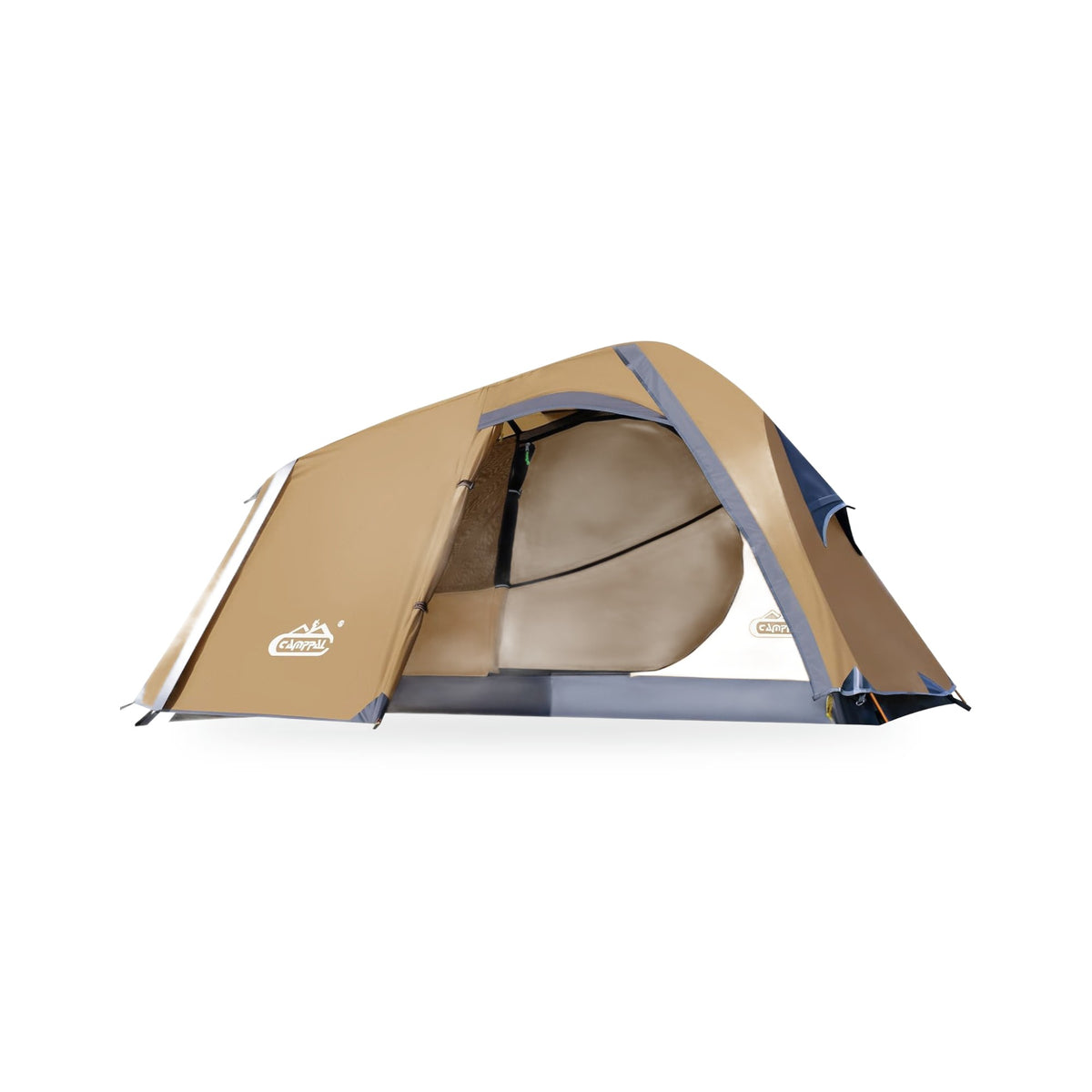 One-Person Backpacking Tent — Khaki, photographed on a white background