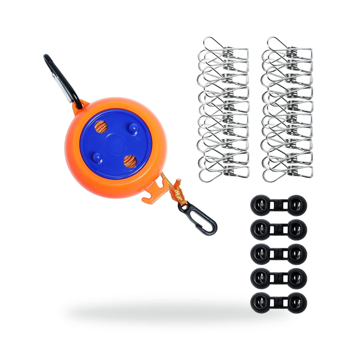 10m Retractable Camping Clothesline, photographed on a white background