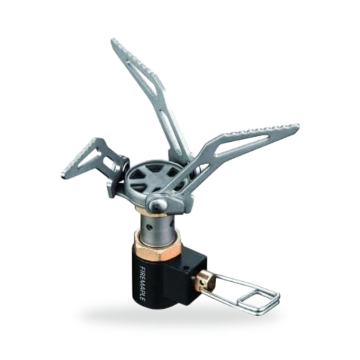 Fire-Maple FMS-300T Titanium Backpacking Stove — Black, photographed on a white background