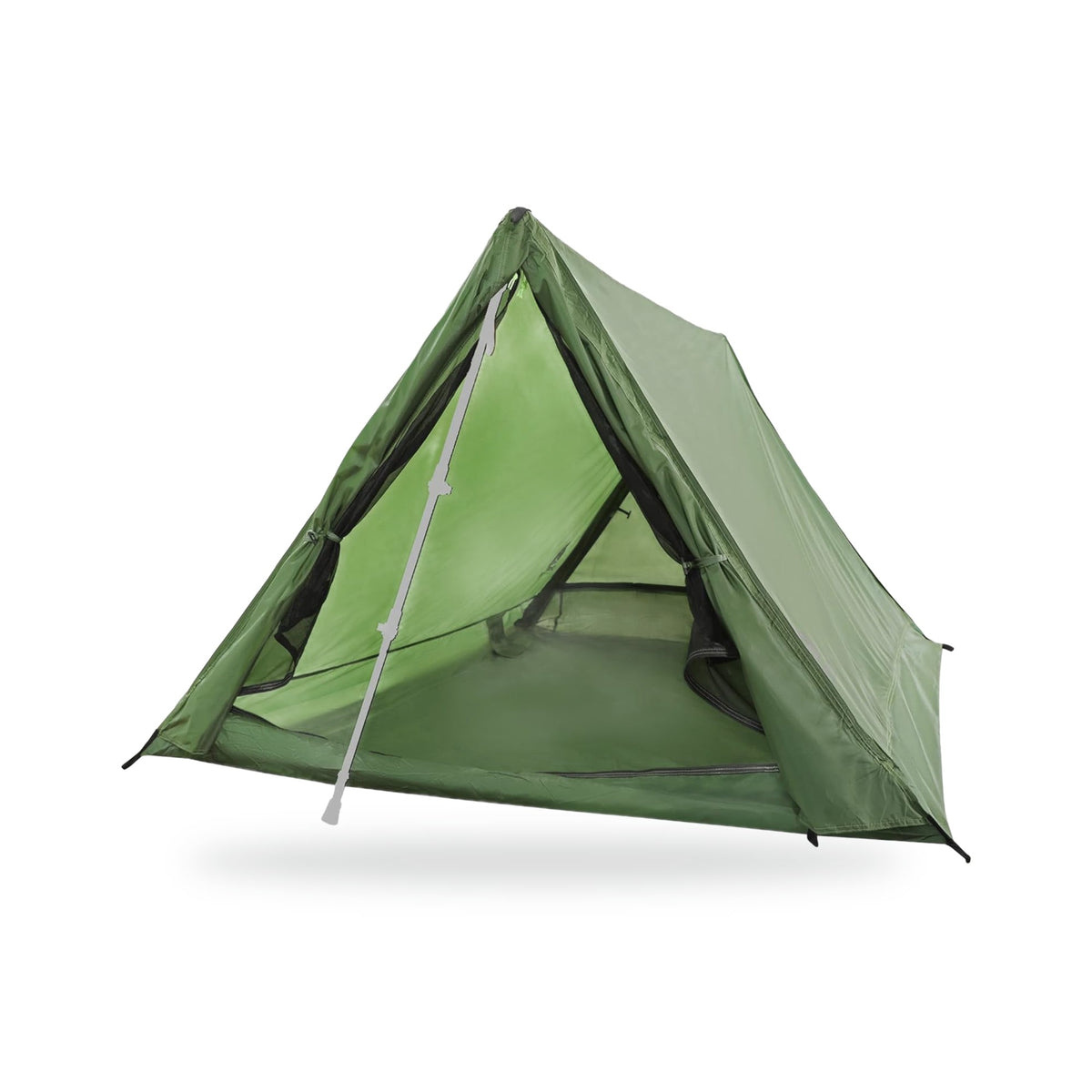 Two-Person Trekking-Pole Tent — Green, photographed on a white background