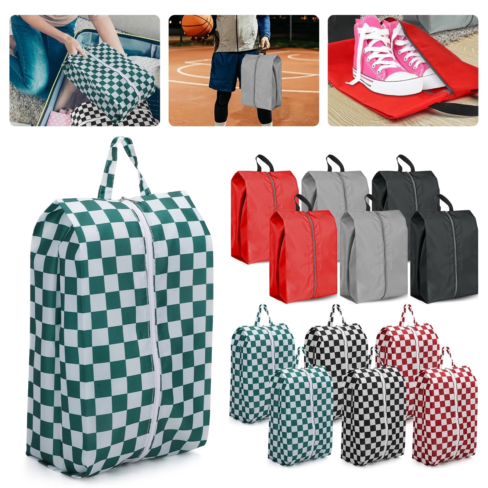 Six-piece travel shoe and dirty gear storage bag set